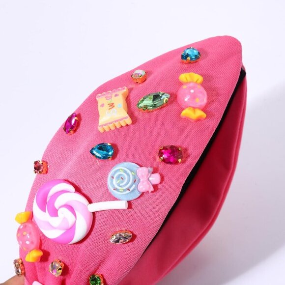 Women Knotted Fabric Headband Gummy Bear Candy Lollipop Jewelry Accessory main image 7